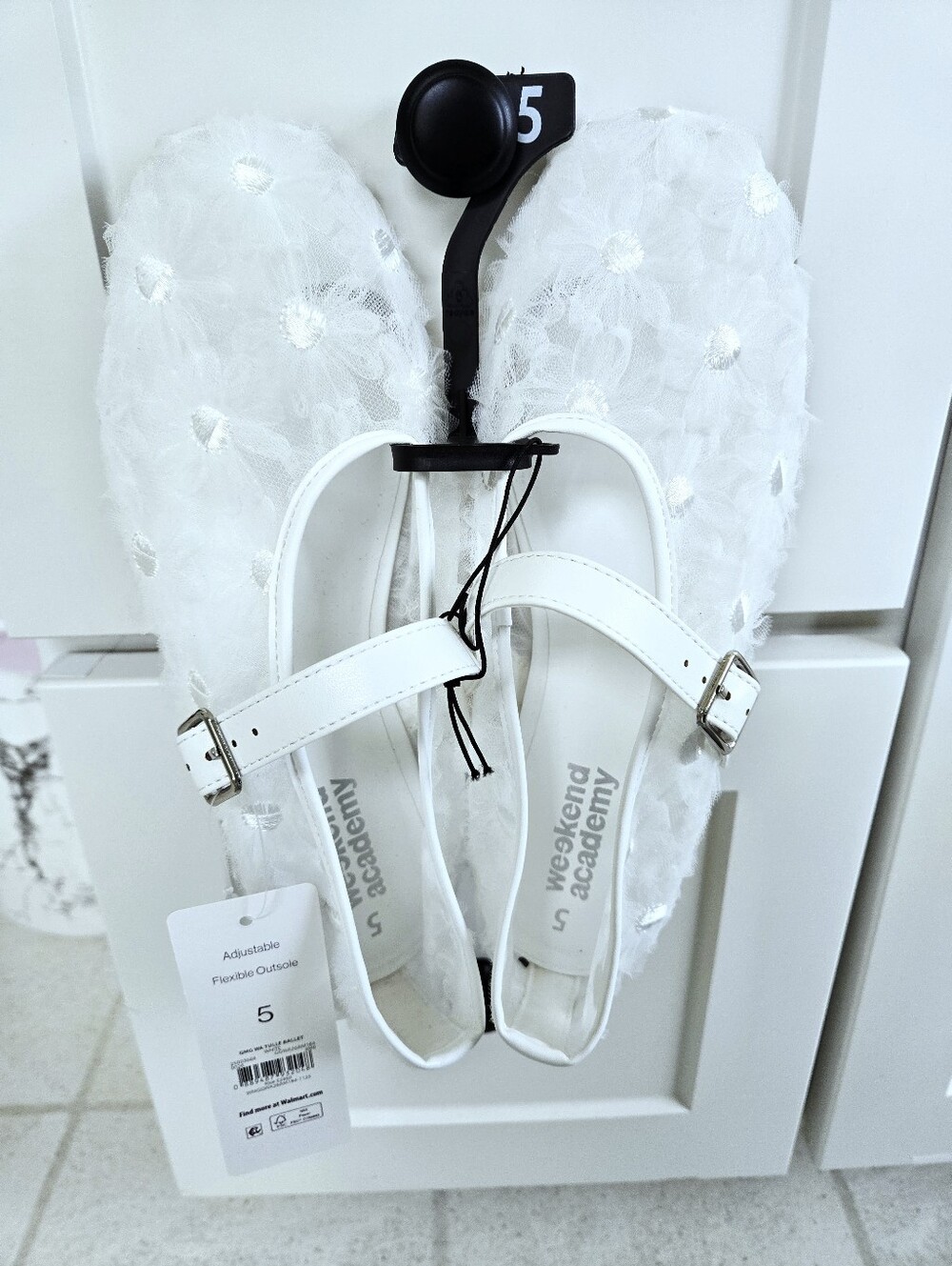 NWT Weekend Academy Girls Tulle Ballet Flats